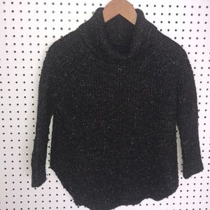 Free People 3/4 sleeve marled turtleneck sweater